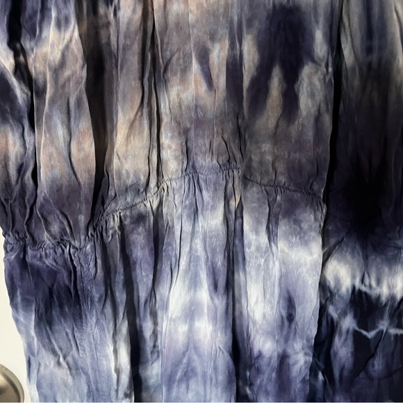 Stylish Blue Tie-Dye Maxi Dress - Picture 5 of 6